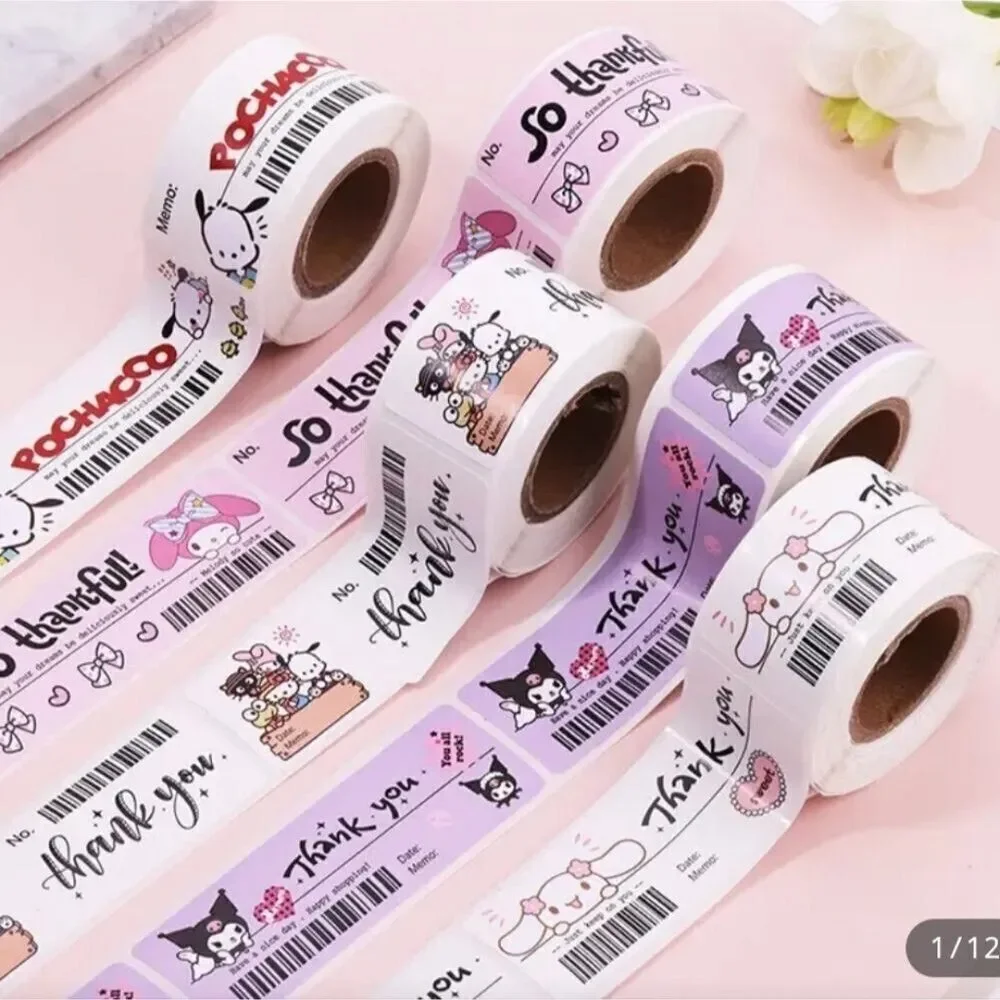 Sanrio character thank you stickers